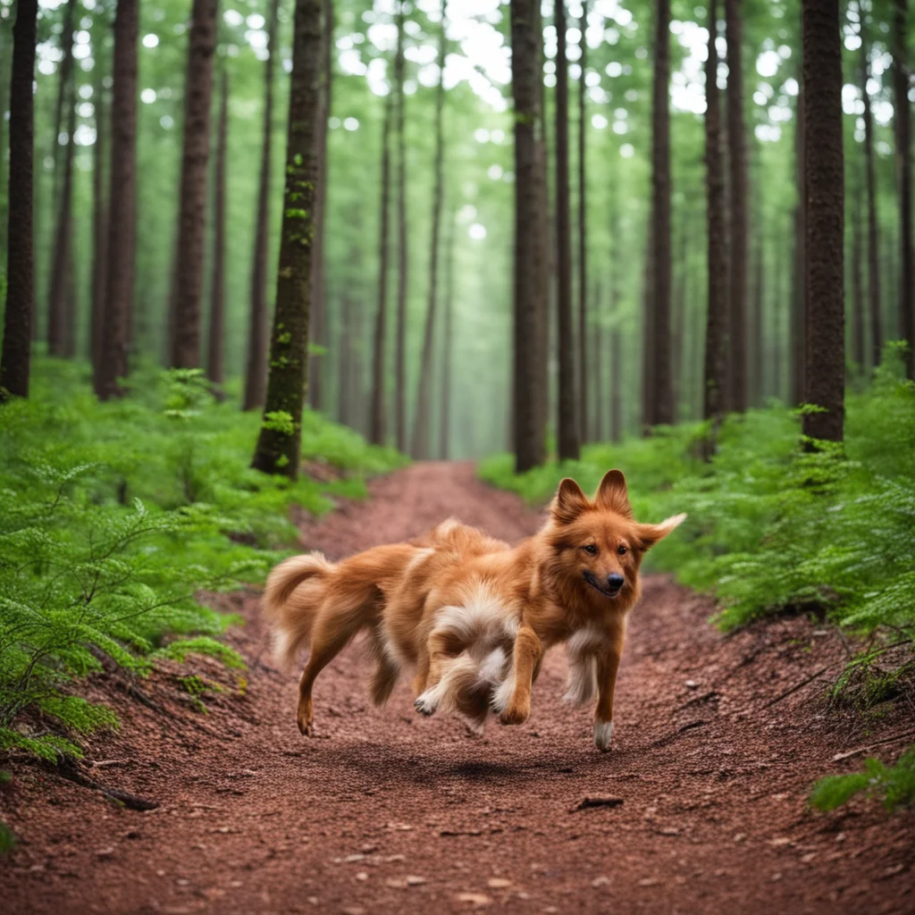 red dog run in forest good looking trending fantastic 1