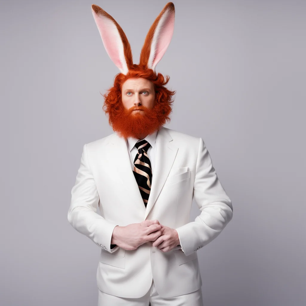 red headed magic man in bunny suit good looking trending fantastic 1