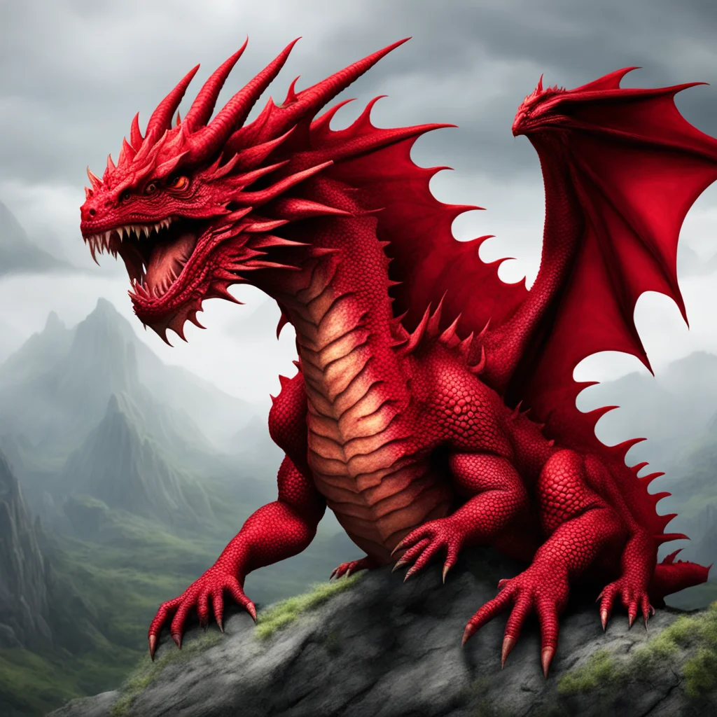 red reptilian dragon