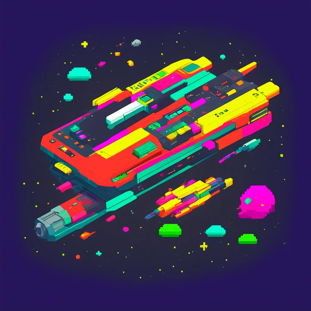 airetro 8 bit player spaceship amazing awesome portrait 2