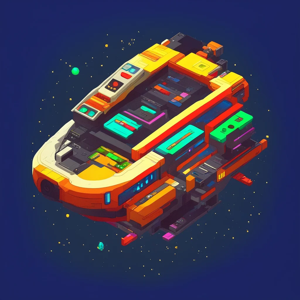 airetro 8 bit player spaceship confident engaging wow artstation art 3