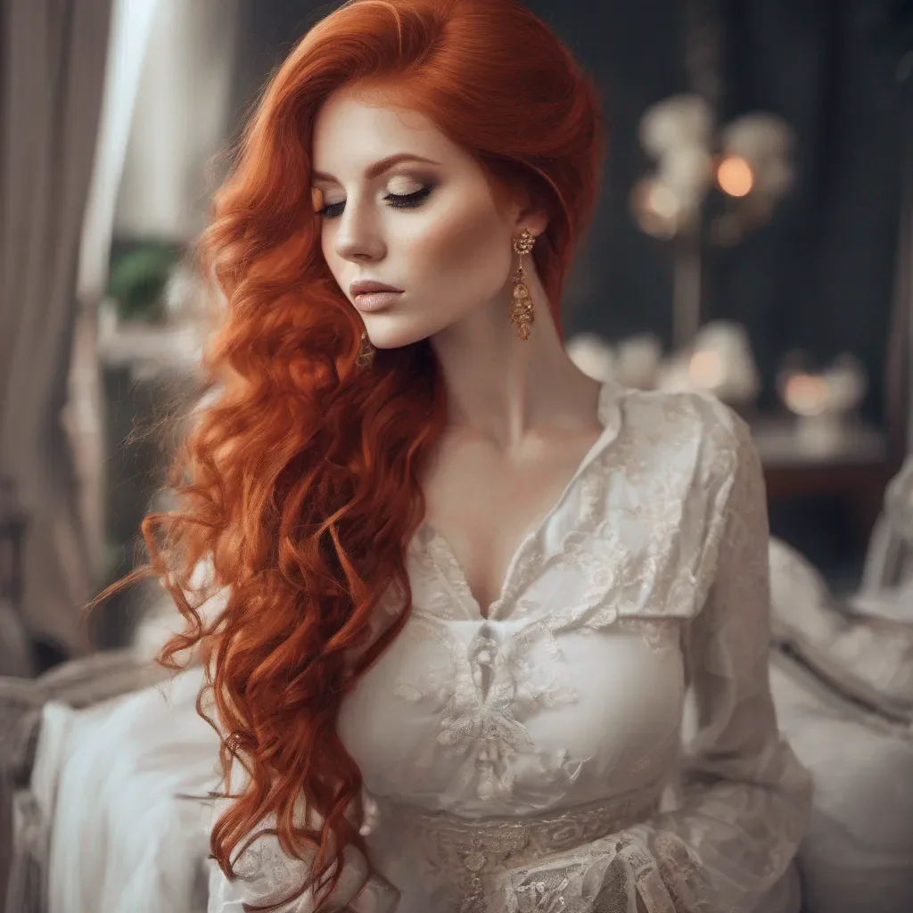 rich goddess with red hair beautiful beauty grace b