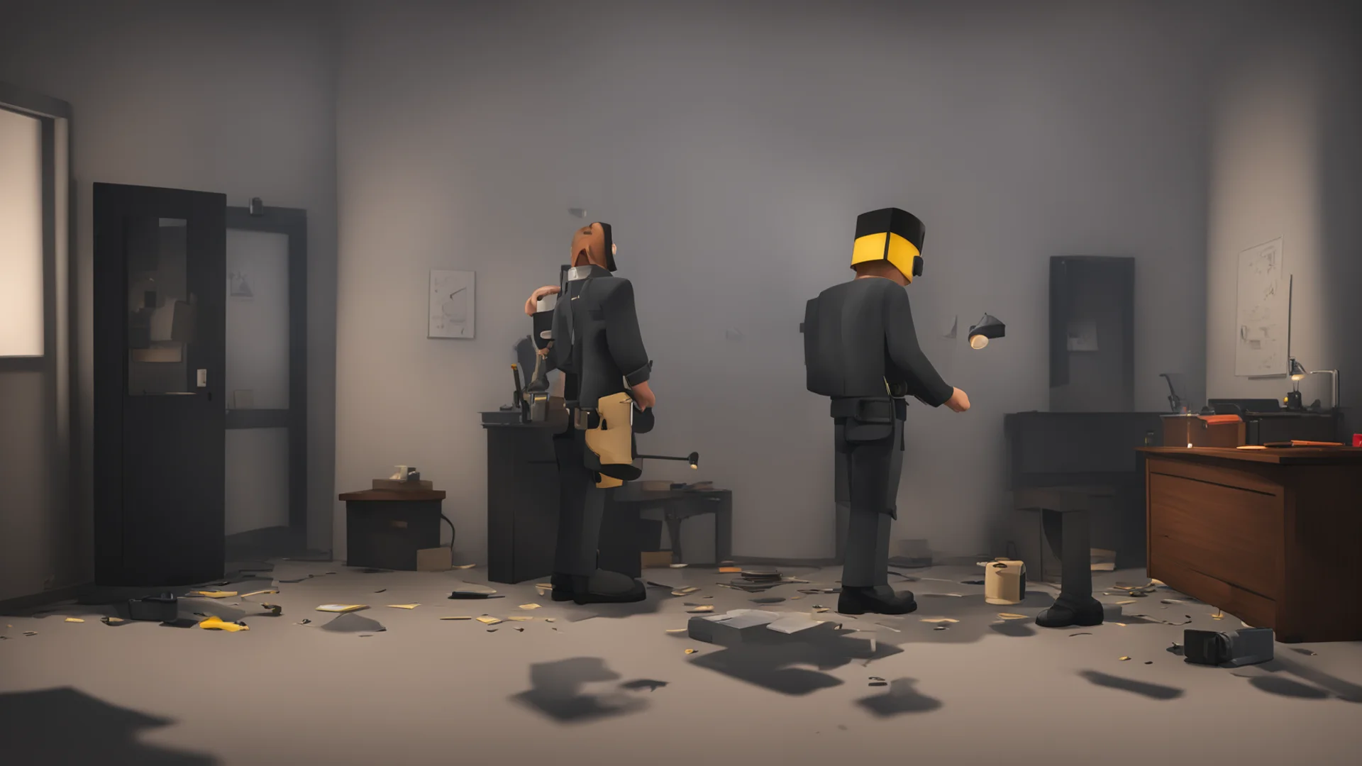 airoblox detective investigating a crime scene amazing awesome portrait 2 wide