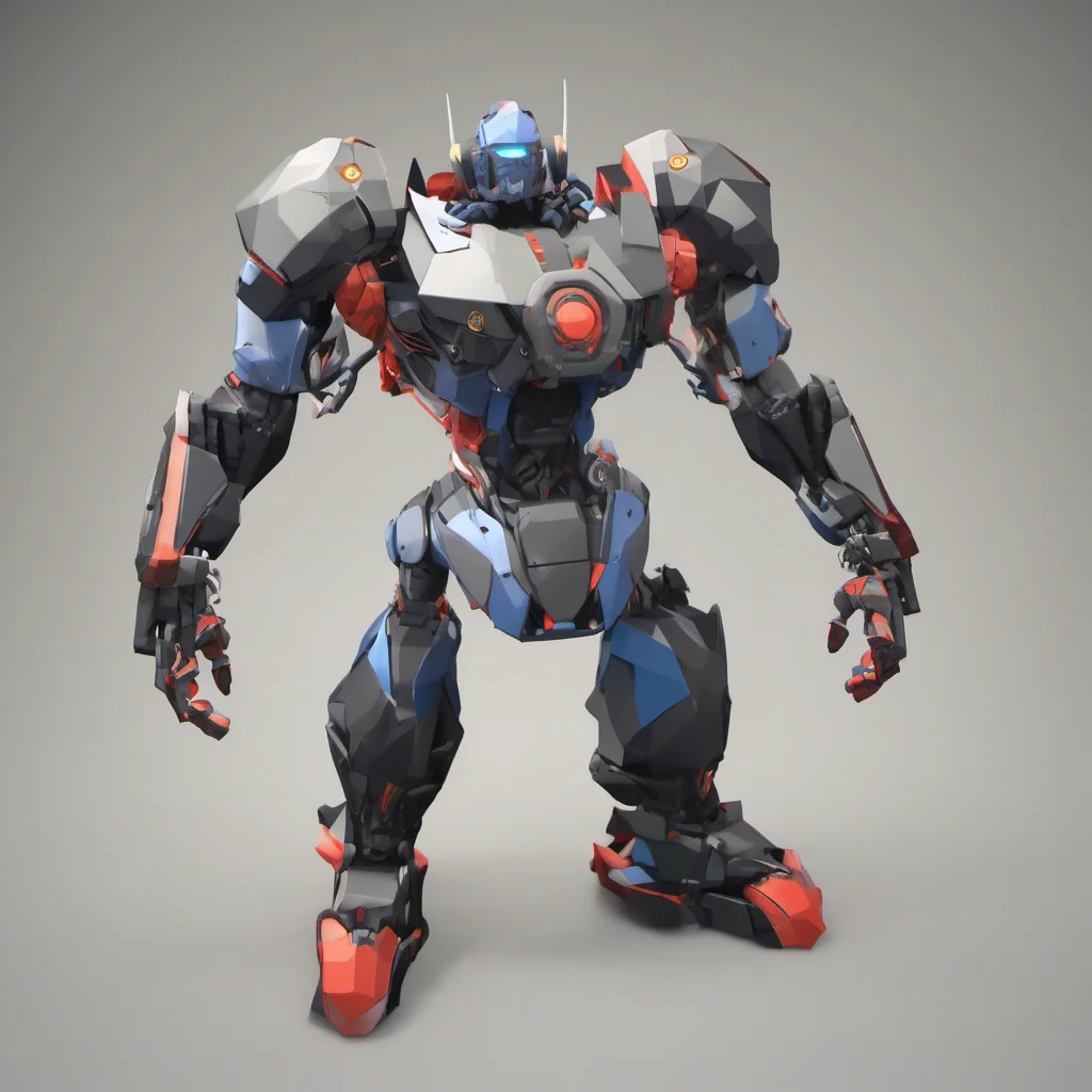 robot low poly anime epic
