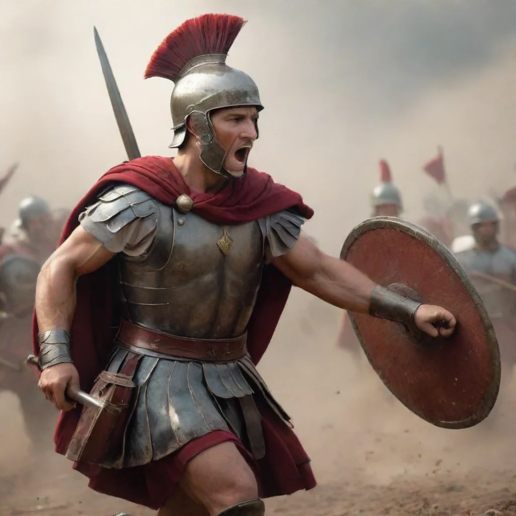 roman soldier in battle 