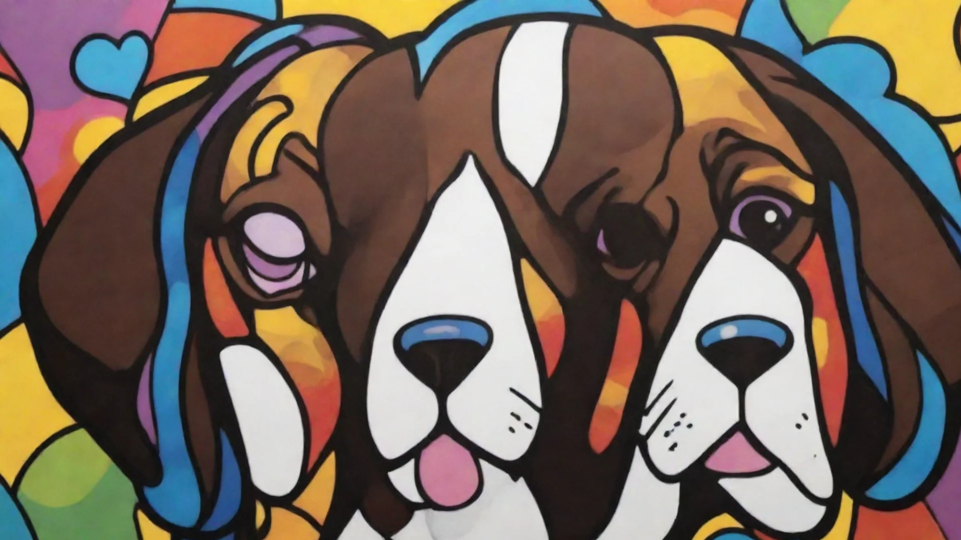 romero britto springer spaniel wide