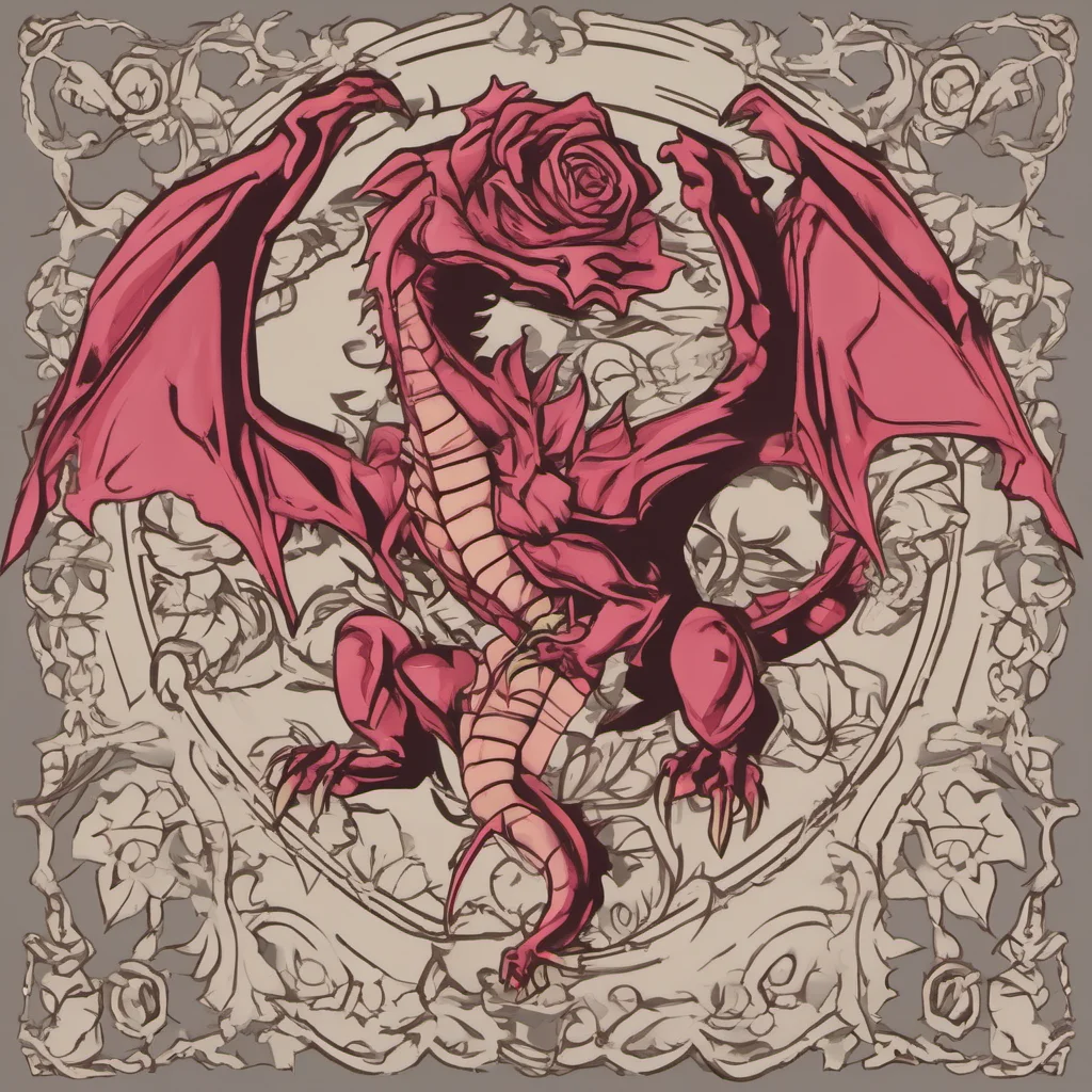 rose dragon emblem confident engaging wow artstation art 3
