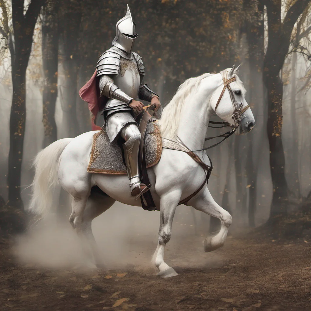 airoyal knight riding a white horse