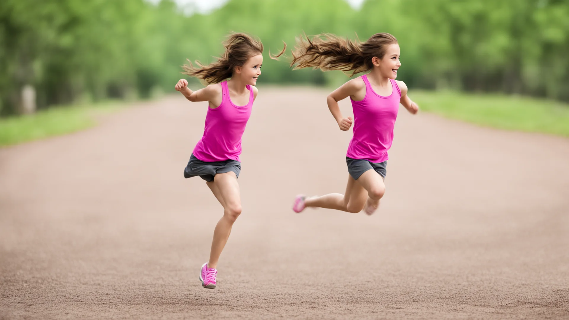 airunning stick girl  wide