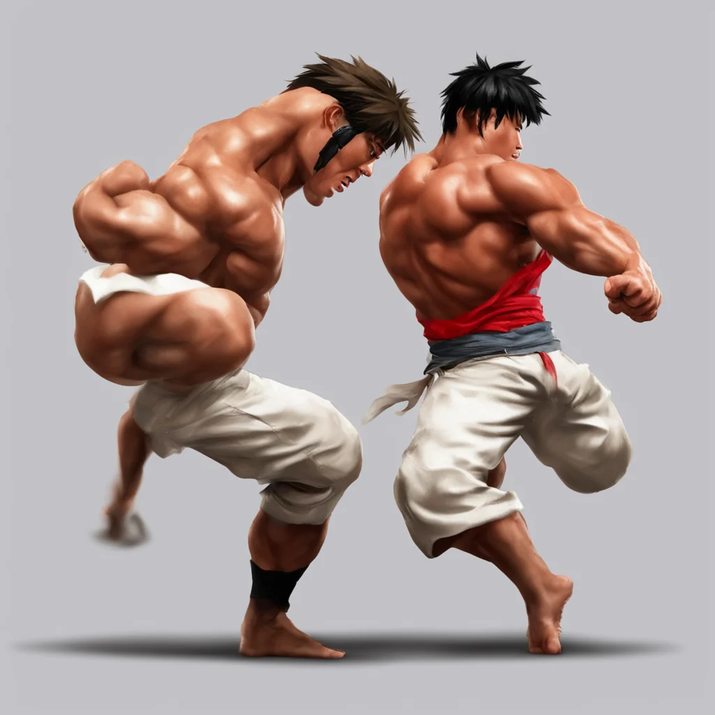 ryu kicks ken amazing awesome portrait 2