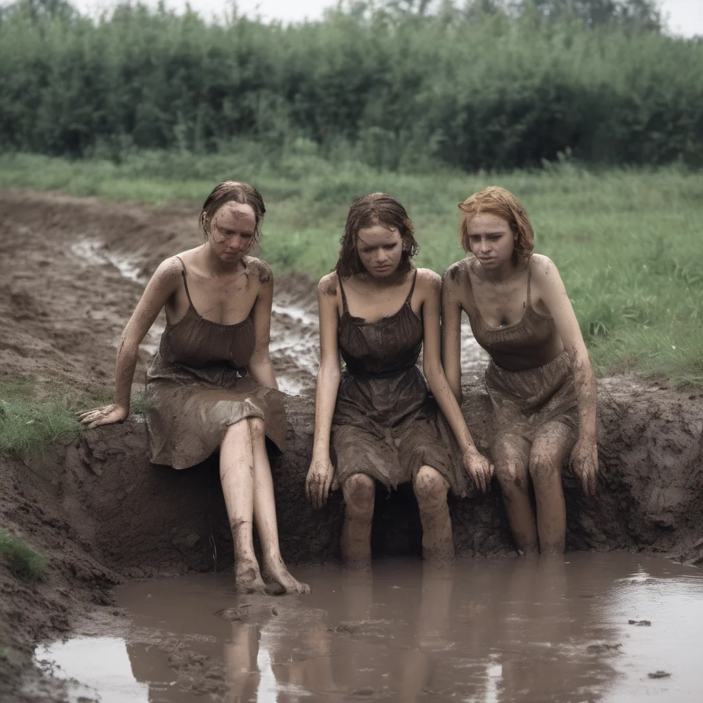 aisad french girls bathing in a muddy ditch amazing awesome portrait 2