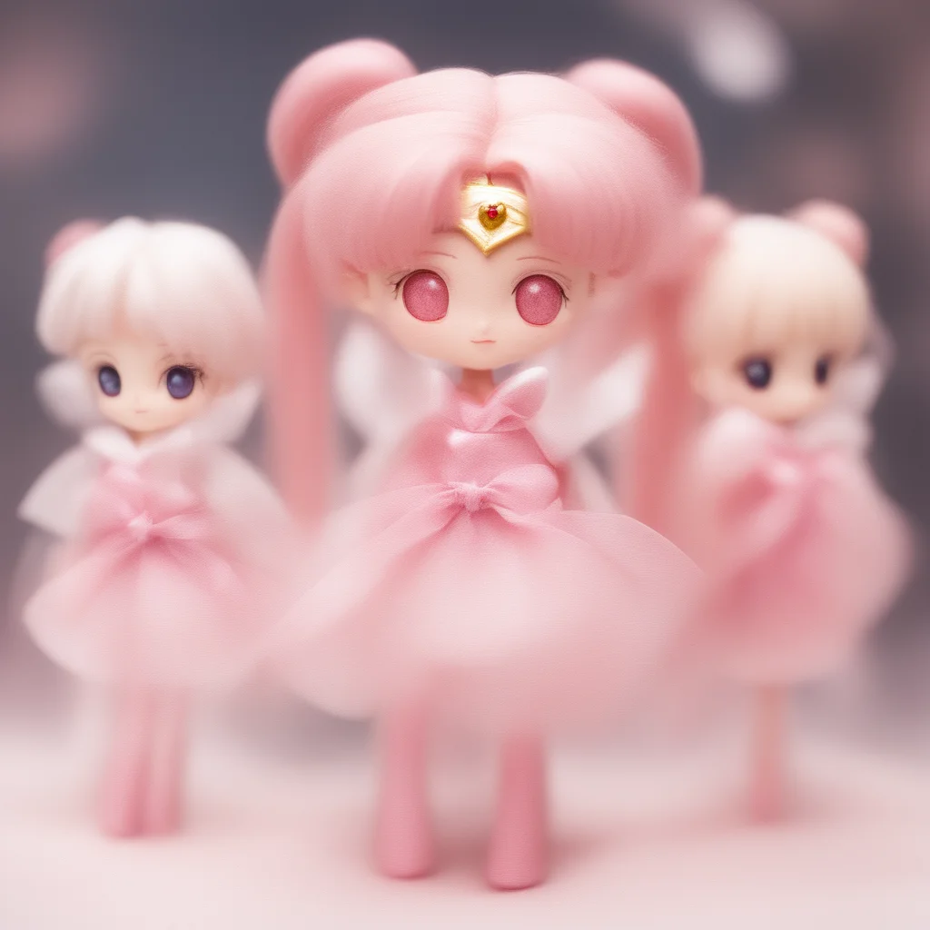 sailor moon and chibiusa dolls