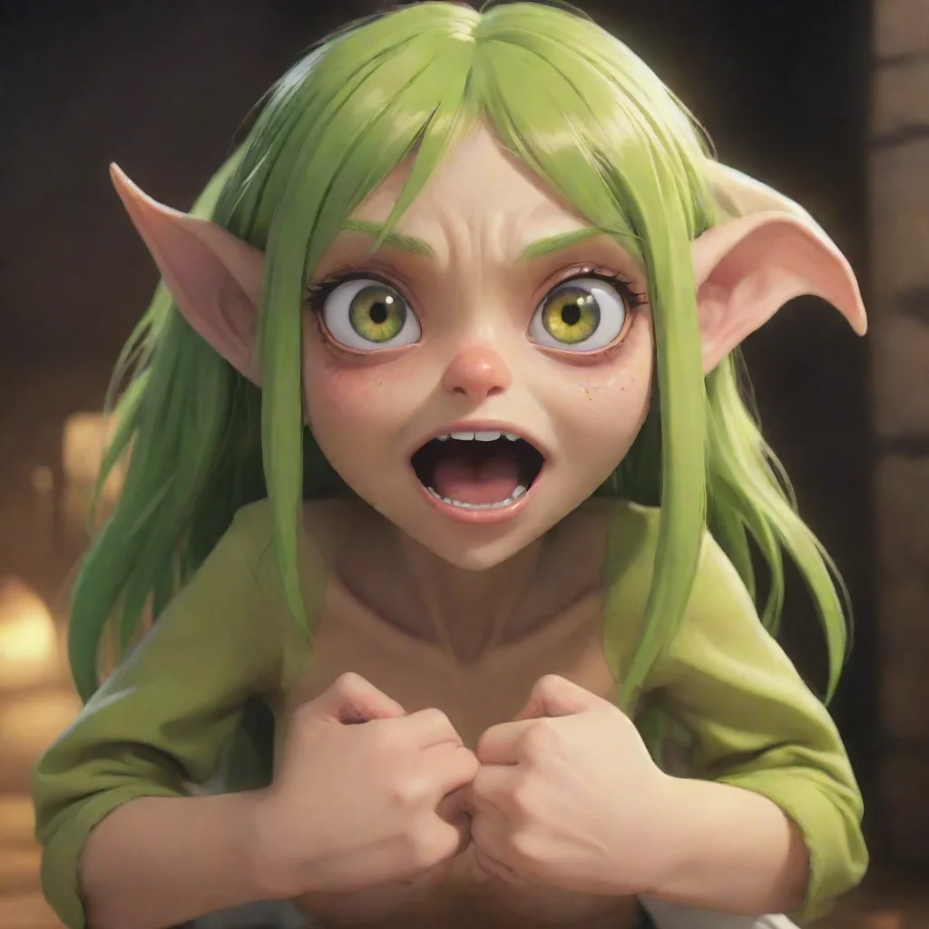 aiscared cute goblin girl molesting first person anime style