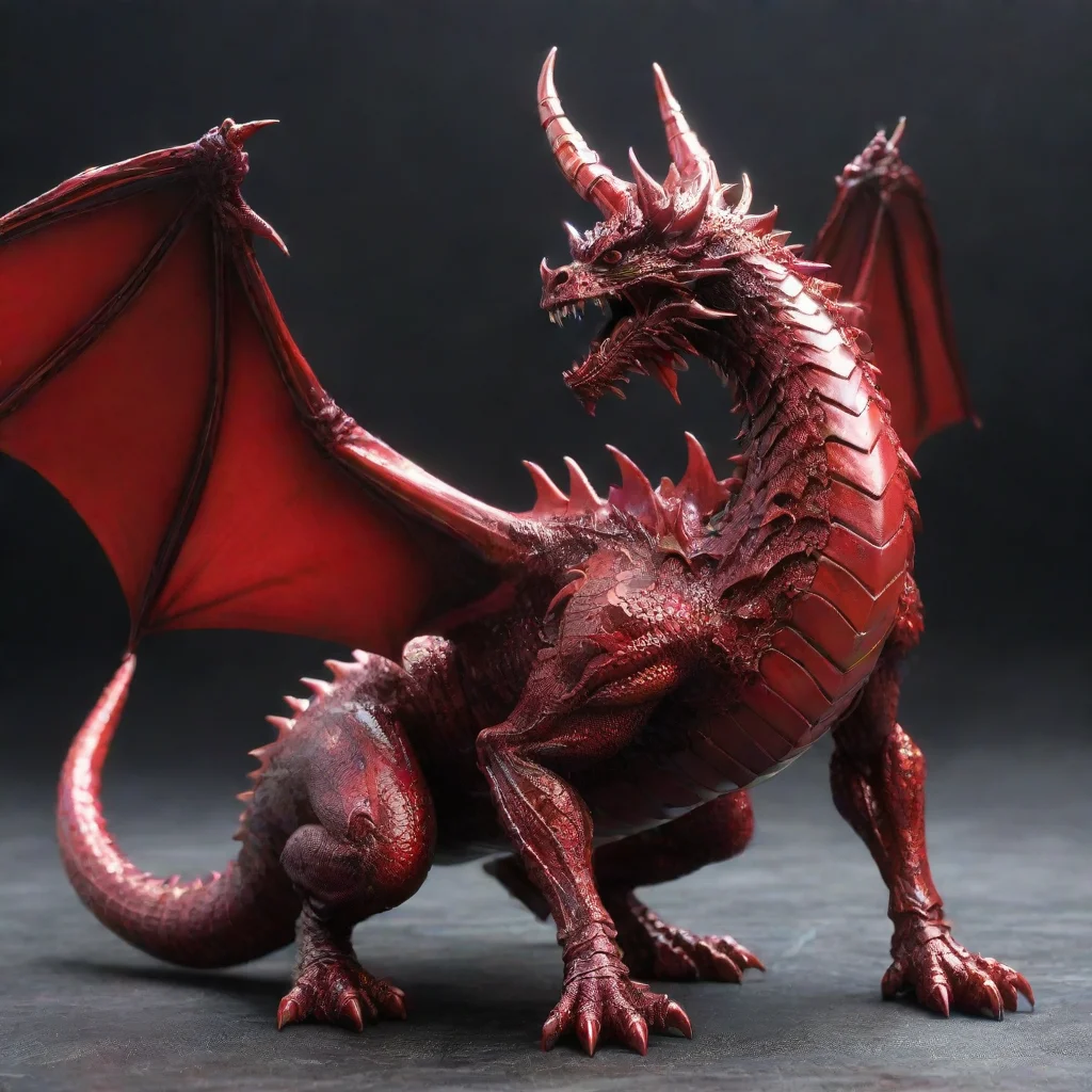 aiscary dragon in red chrome color