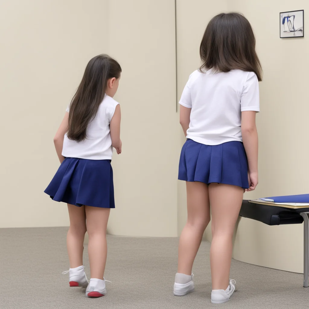 school girl receiving a wedgie 