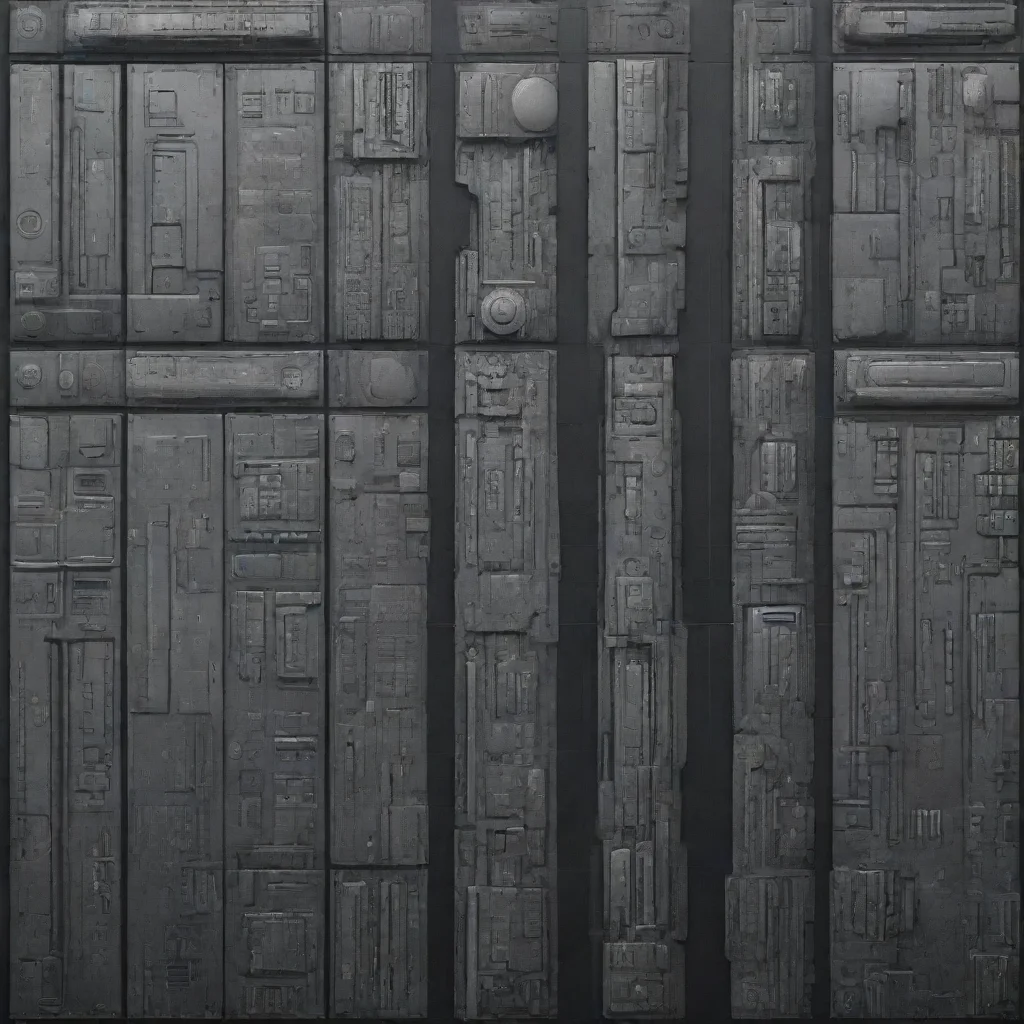 aisci fi tech industrial space x panels detailed greyscale height map