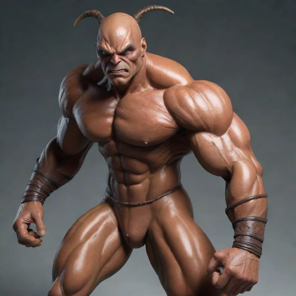 scorpionman muscular fighter