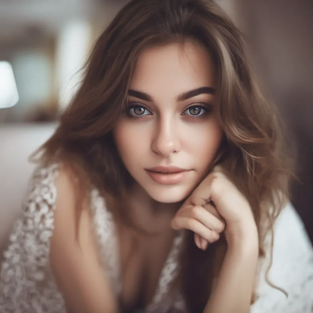 aiseductive cute girl with brown hair  good looking trending fantastic 1