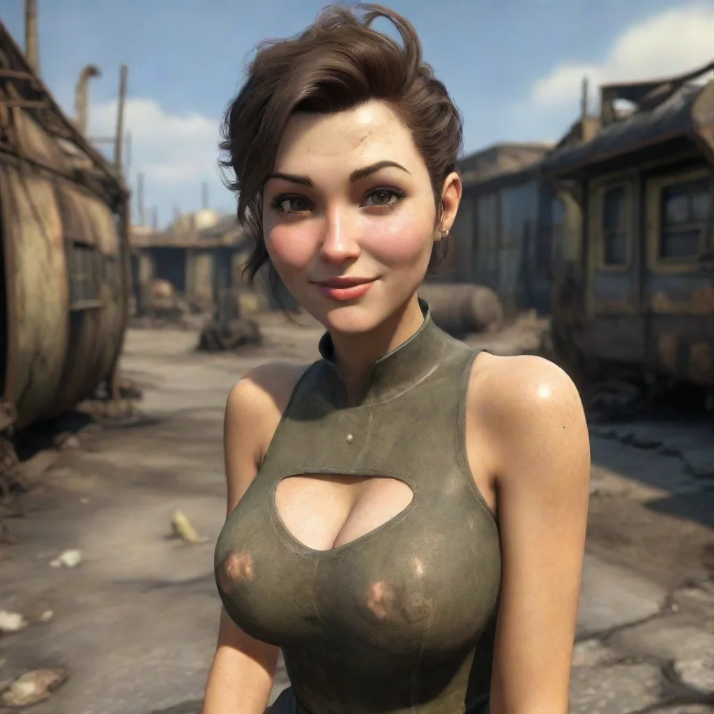 aiseductive cute happy fallout woman first person