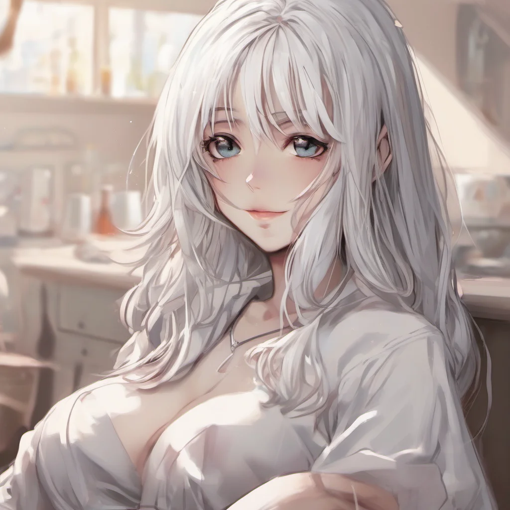 aiseductive cute white haired girl confident engaging wow artstation art 3