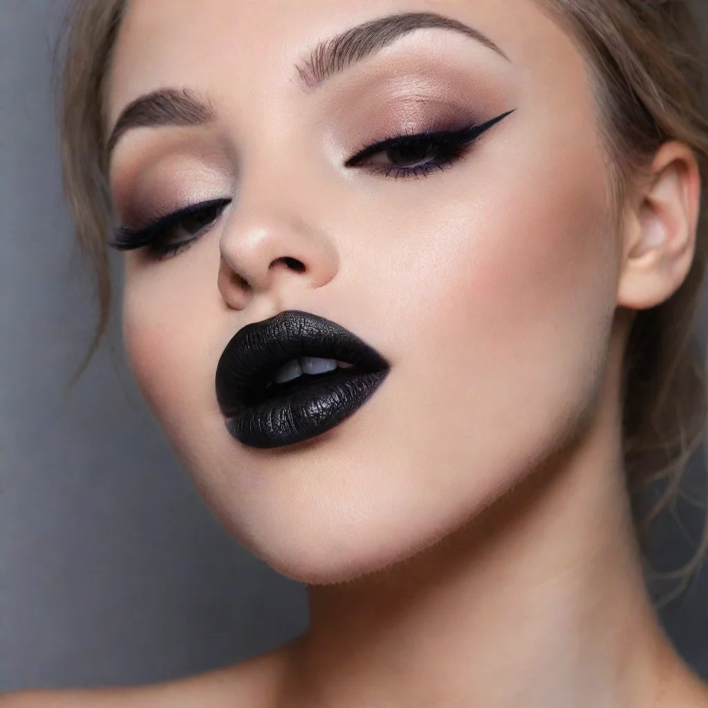aiseductive feminine black lipstick