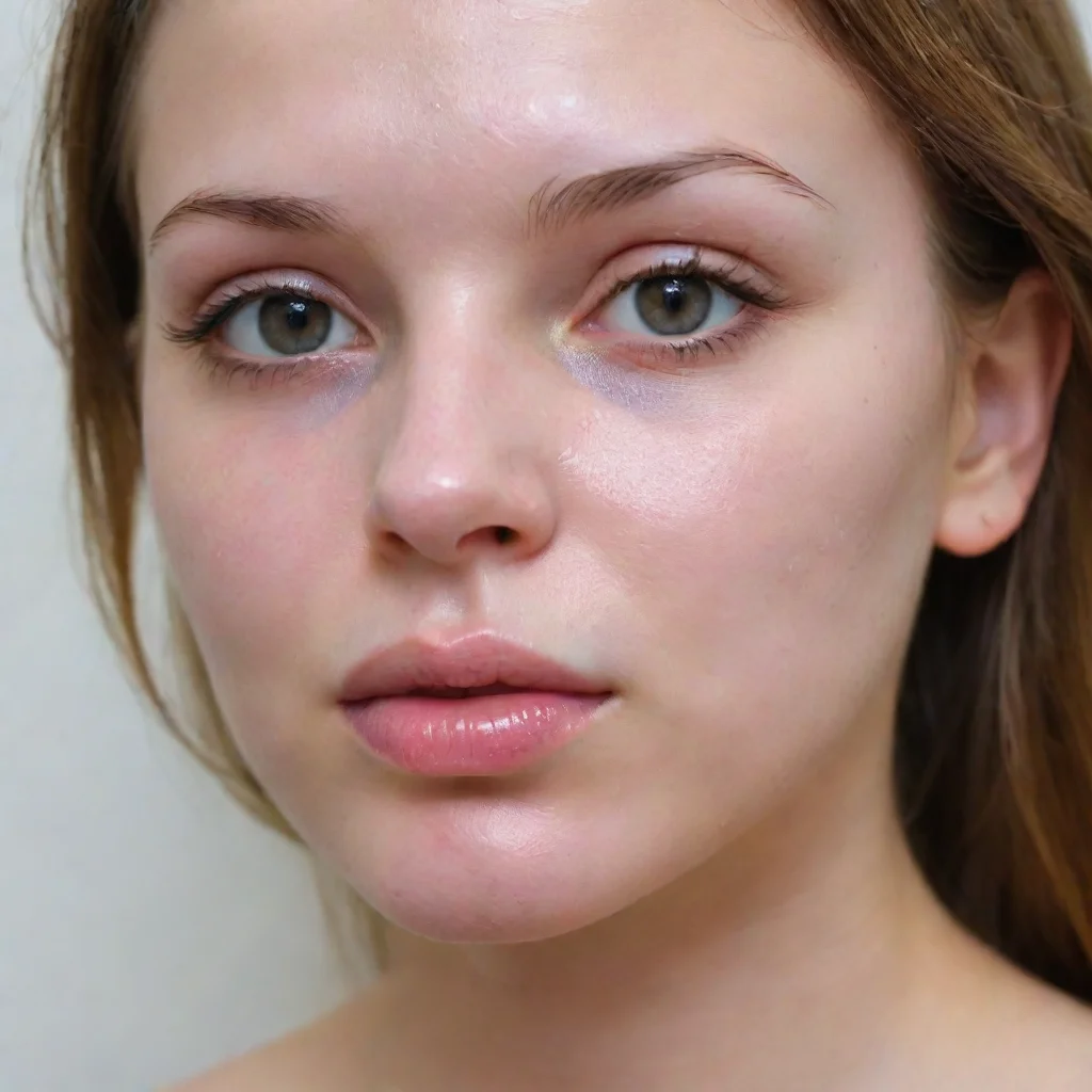 aiseductive girl with sperm on her face