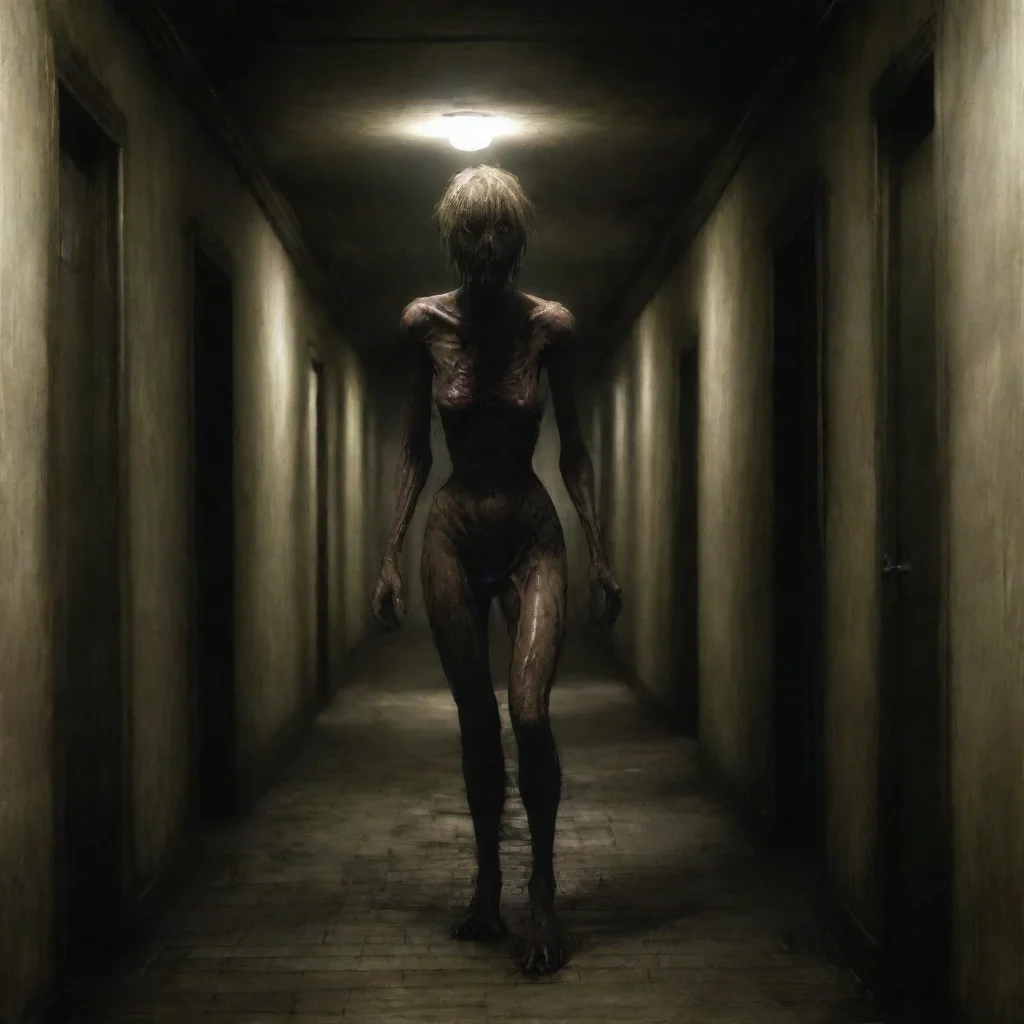 aiseductive grotesque silent hill monster dark hallway