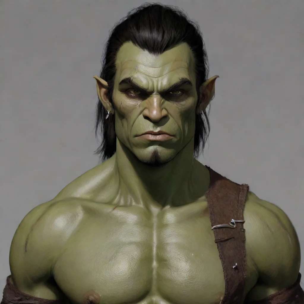 seductive half orc male
