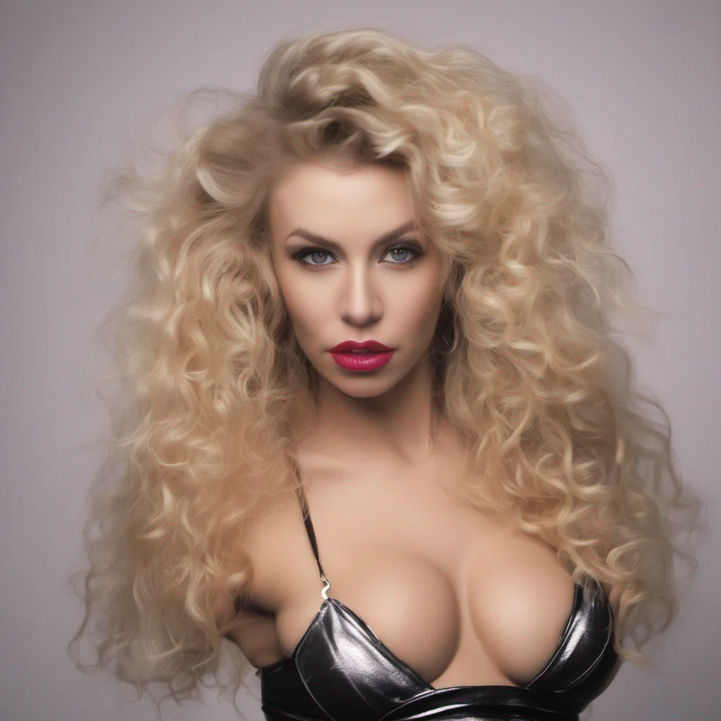 aiseductive stripper with fluffy blonde hair