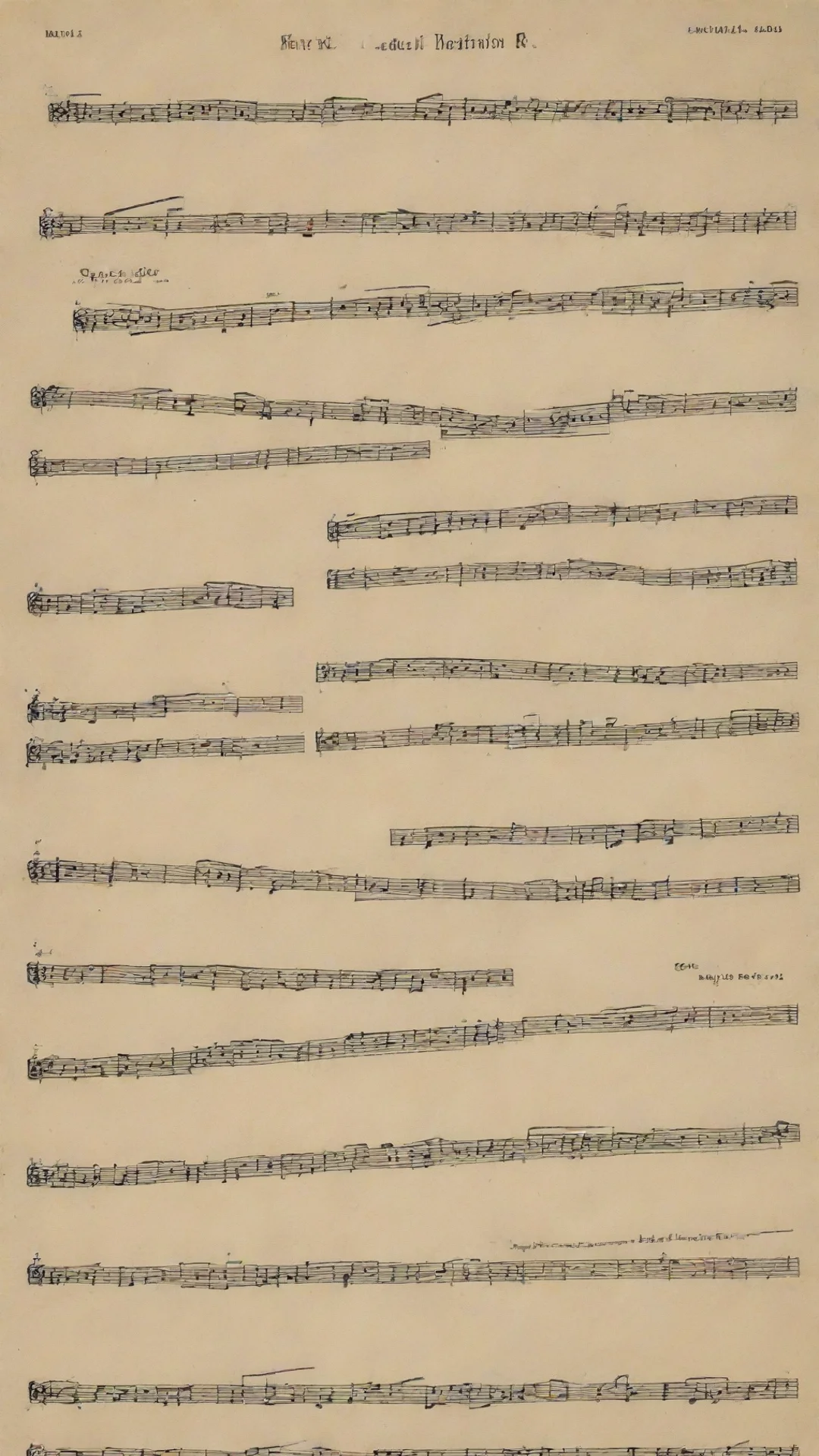 sheet music musical notation lead sheet ar 43 tall