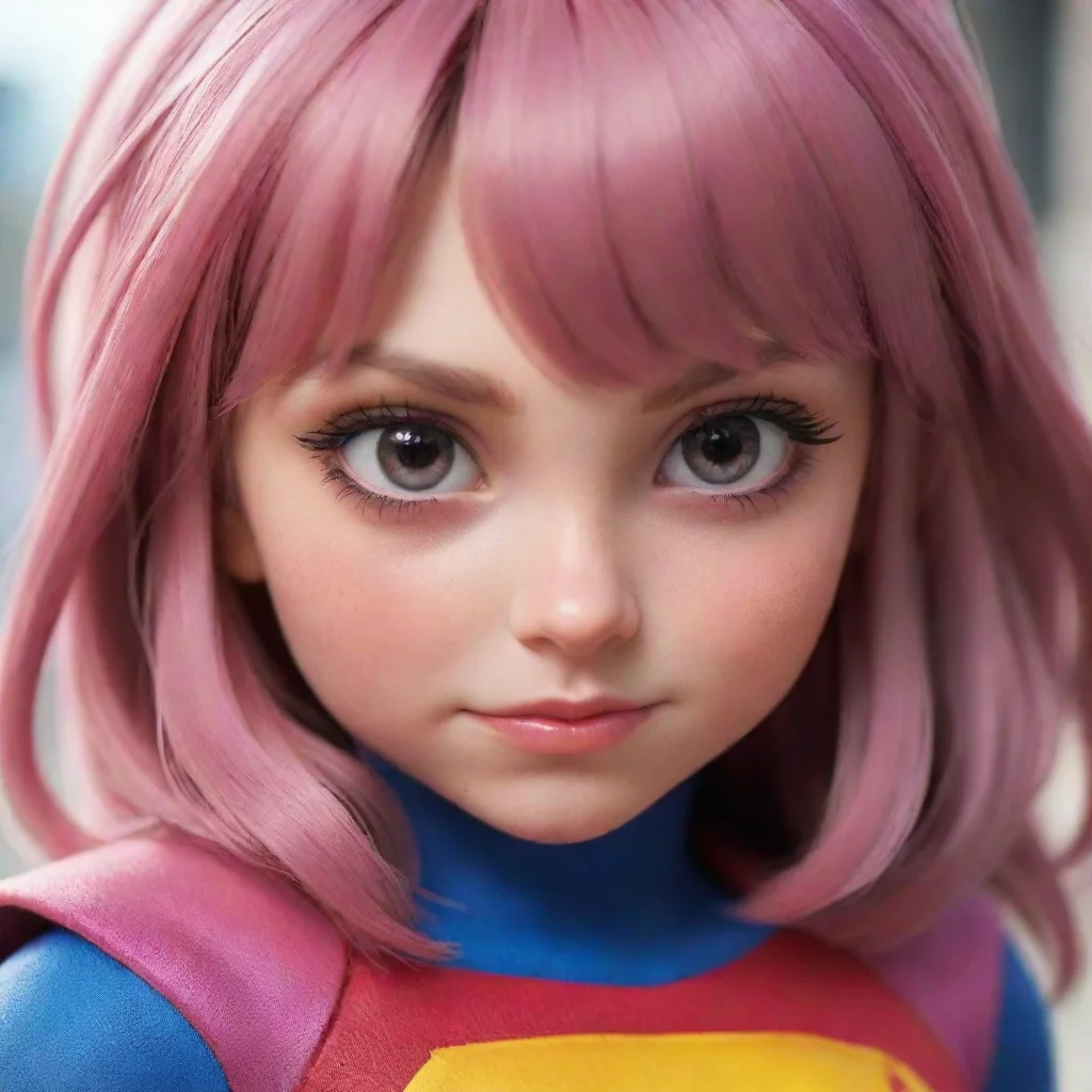 aishy cute superhero girl bangs first person