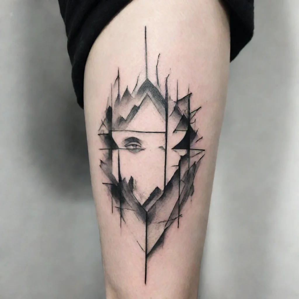 aisimple crazy fine line black and white tattoo