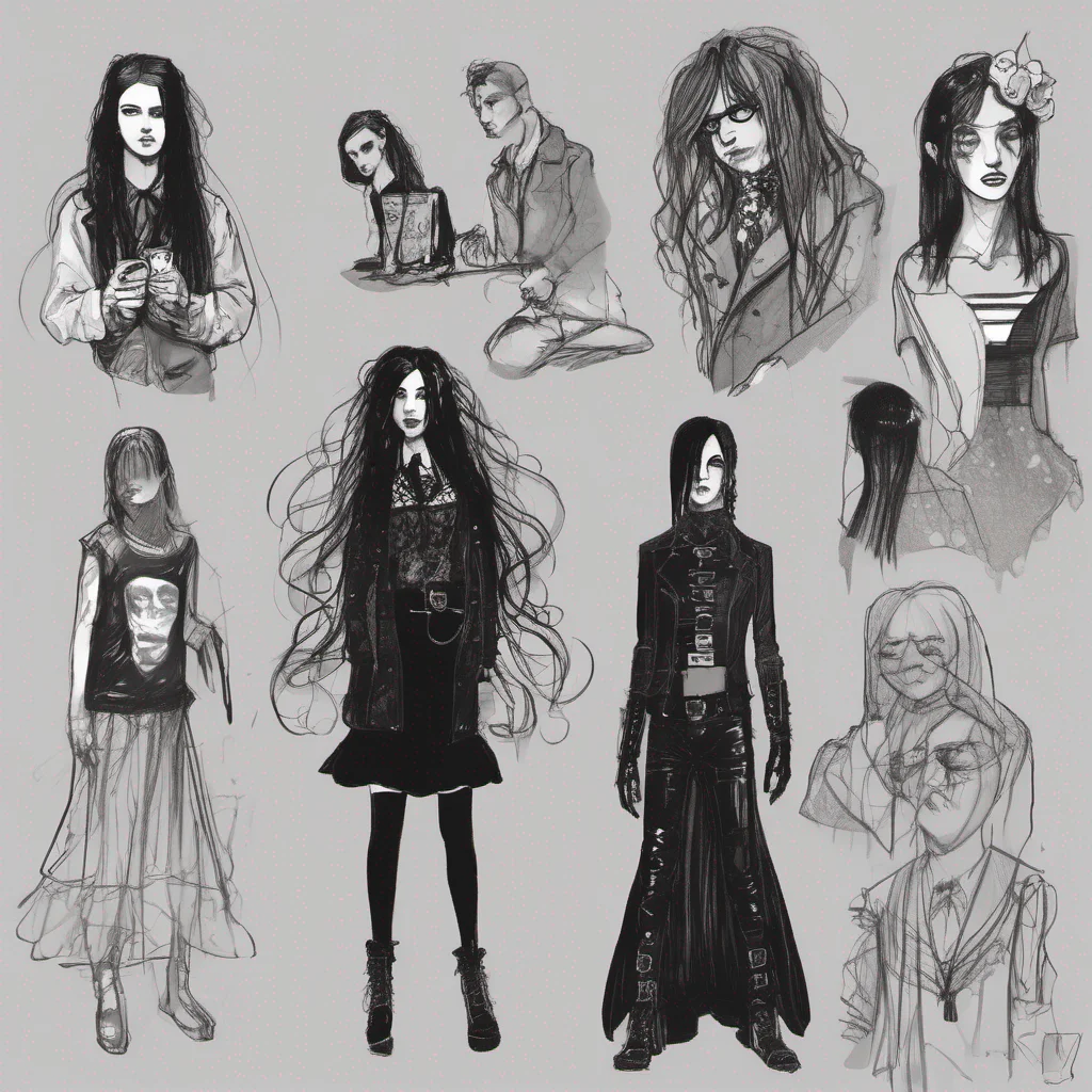 sketch goth amazing awesome portrait 2