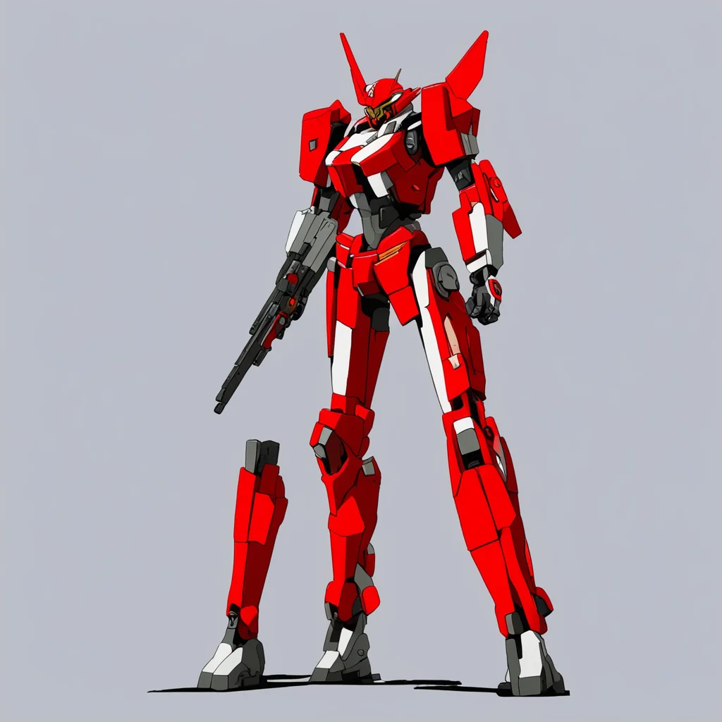 skinny red 2d gundam with revolver guns good looking trending fantastic 1