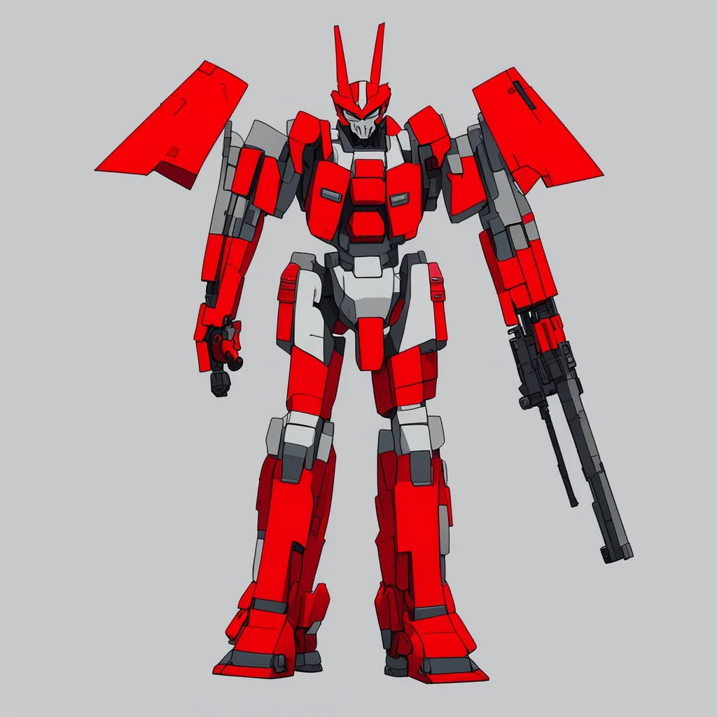 skinny red 2d gundam with revolver guns