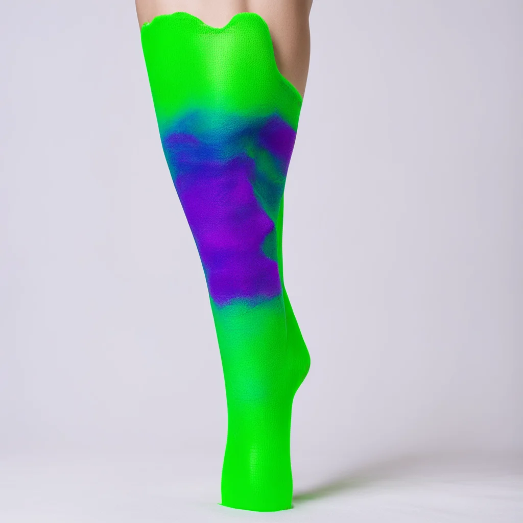 aislime disguised as thigh high socks with a face blending with the fabric amazing awesome portrait 2