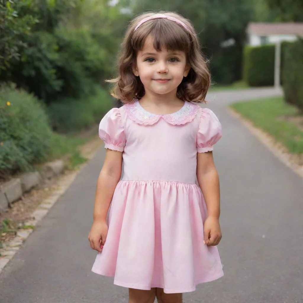 small kid dressed as a girl