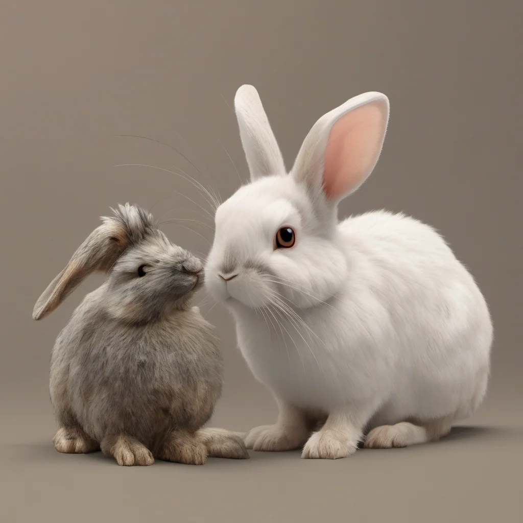 small rabbit with a big mouse or bird   realistic confident engaging wow artstation art 3