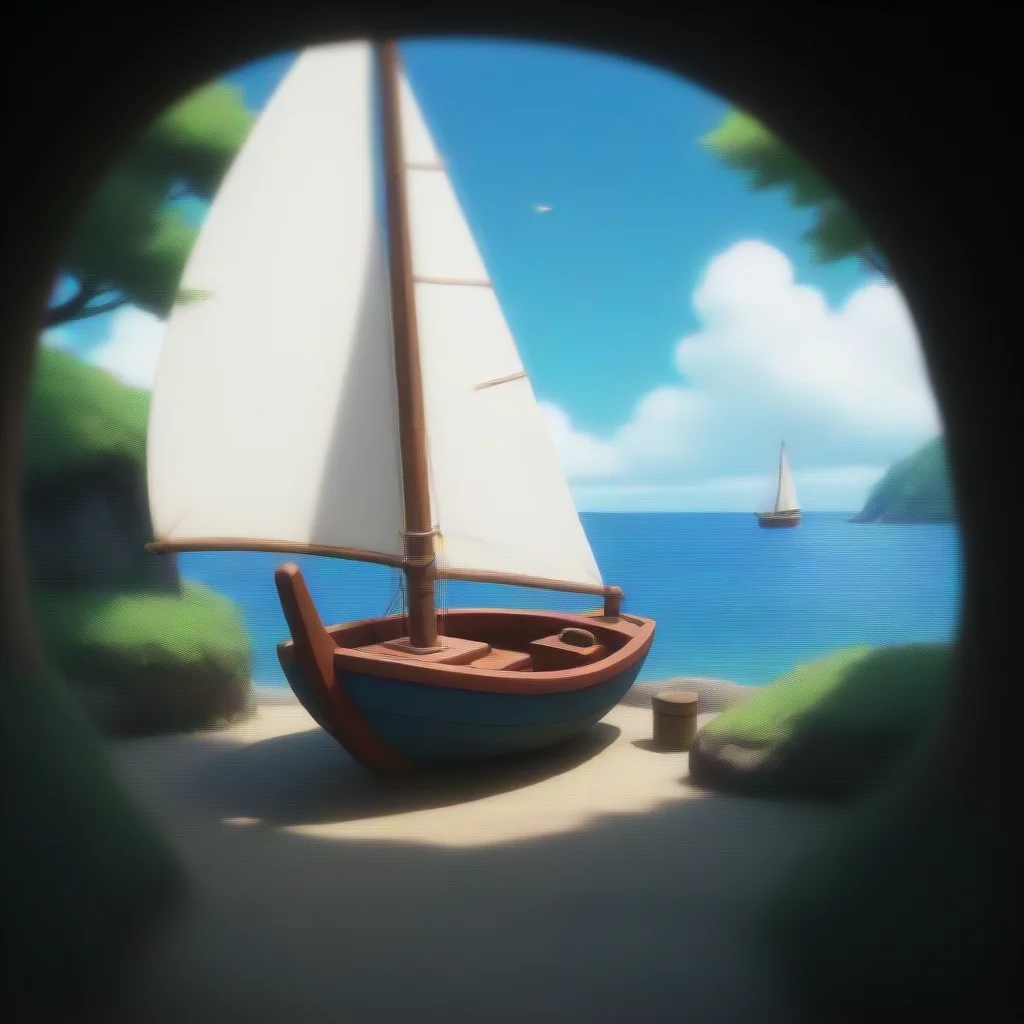 aismall sailboat studio ghibli relaxing calming lowfi