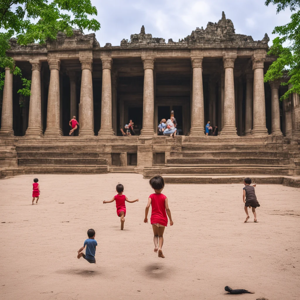 aisparrowsomeone run away at angkor wat temple with small boys and girls amazing awesome portrait 2