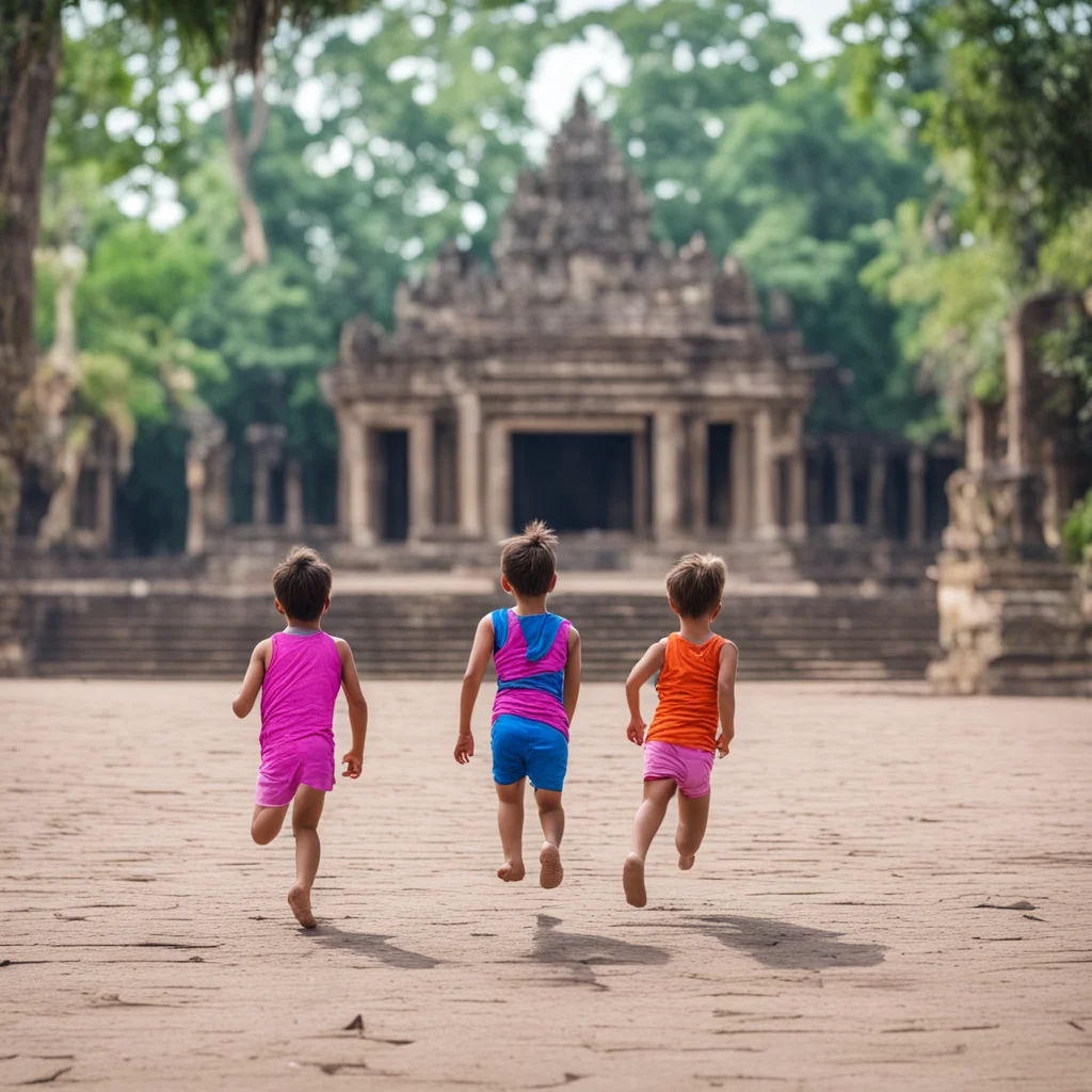 aisparrowsomeone run away at angkor wat temple with small boys and girls good looking trending fantastic 1