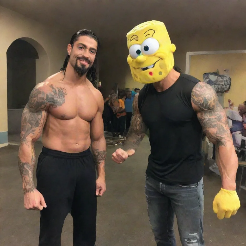 spongebob and roman reigns 