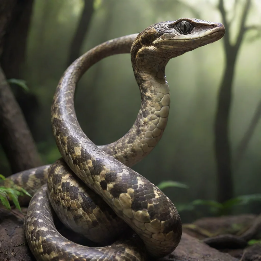 aistanding tall alien snake skin 