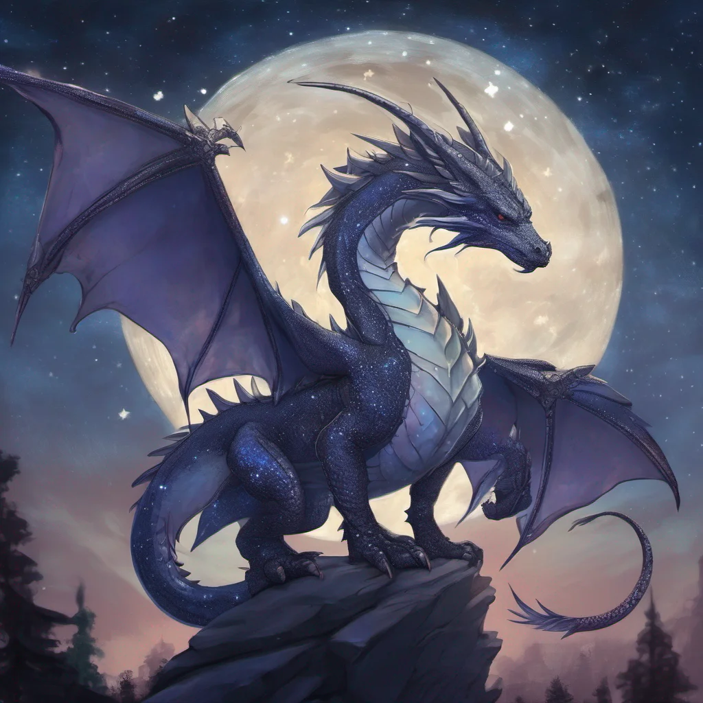 star dragon fantasy art night sky confident engaging wow artstation art 3