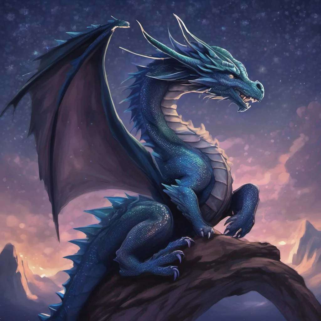 aistar dragon fantasy art night sky