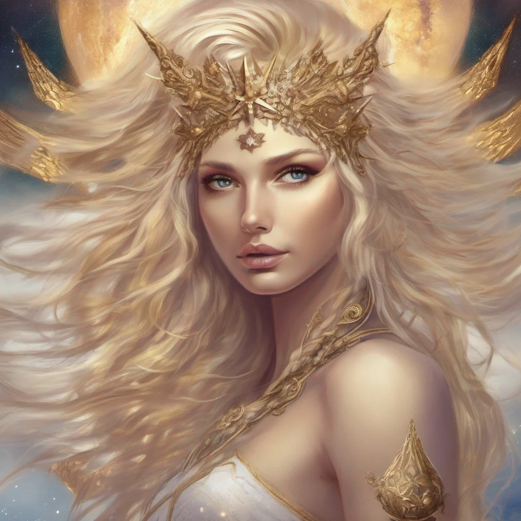 star goddess blonde fantasy art confident engaging wow artstation art 3