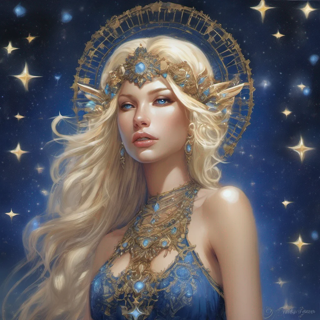 aistar goddess blonde fantasy art night blue amazing awesome portrait 2