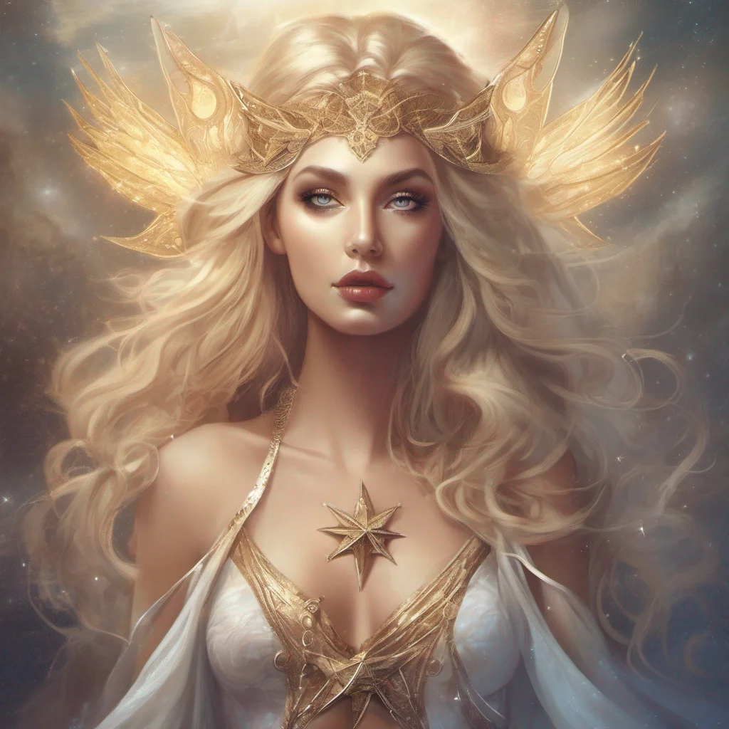 star goddess blonde fantasy art