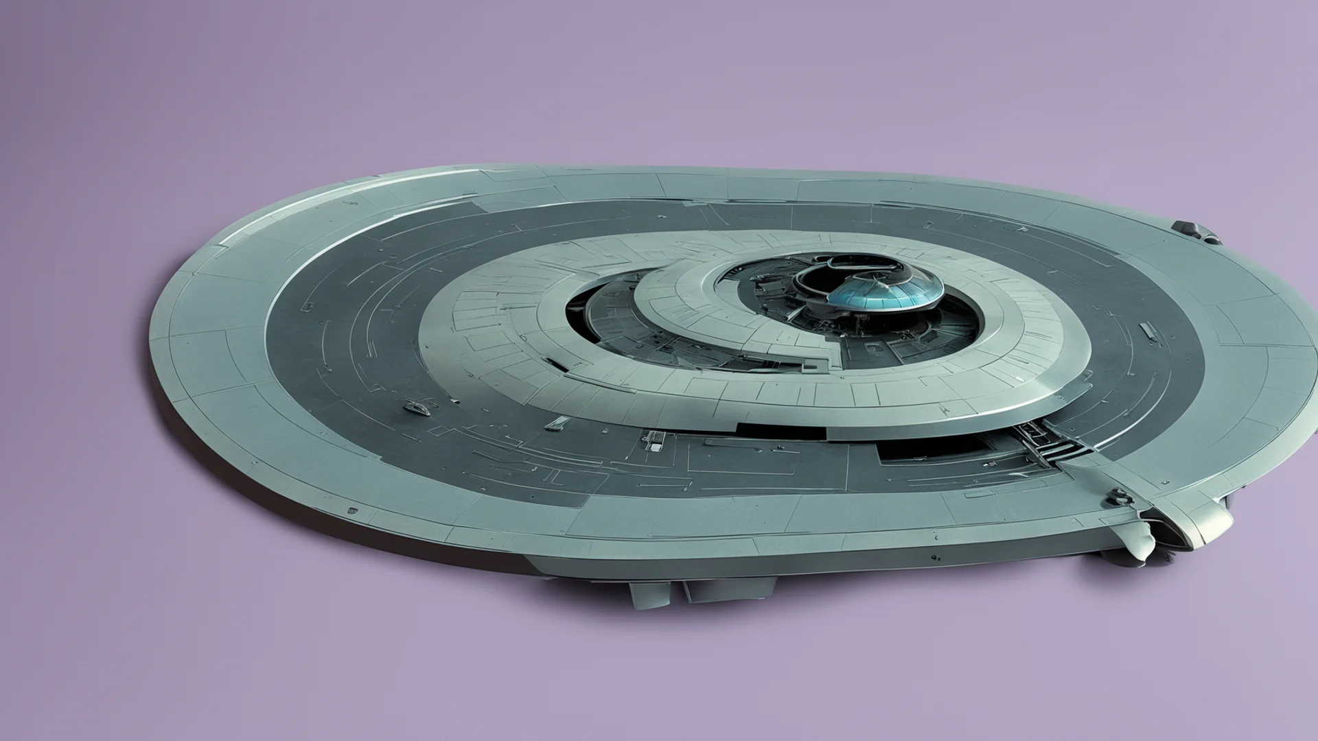 star trek space ship galazy saucer only with warp nacelle wide