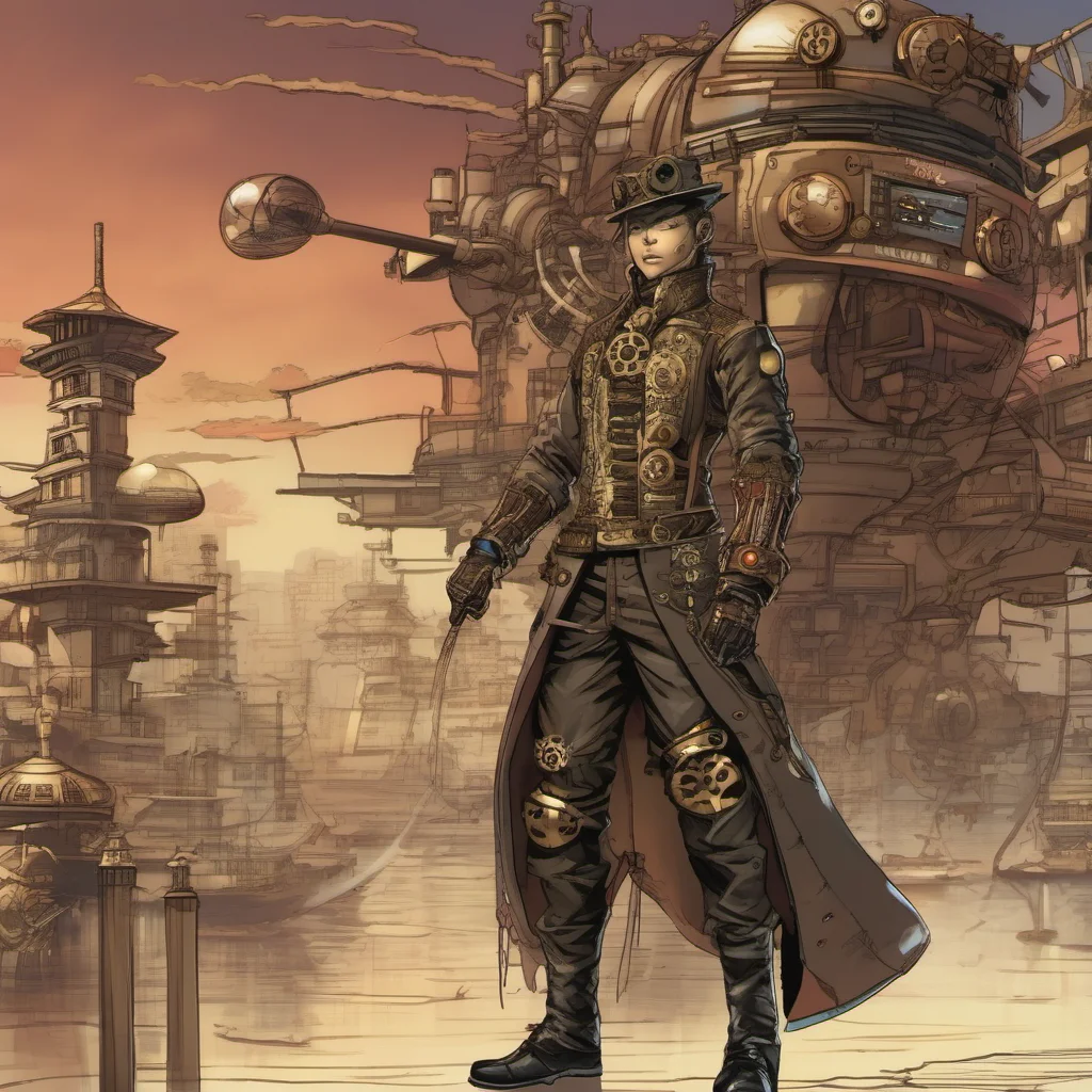 aisteampunk japanese digital art comic book futuristic epic 